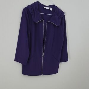 Women’s Purple Zip-Front Jacket
